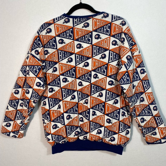1980s Vintage NFL Chicago Bears Big Spell-Out Reversible Crew Neck Sweatshirt - Picture 10 of 14